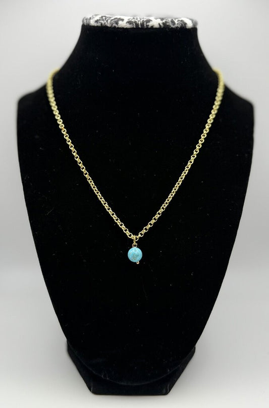 Gem Drop Necklace - Turquoise