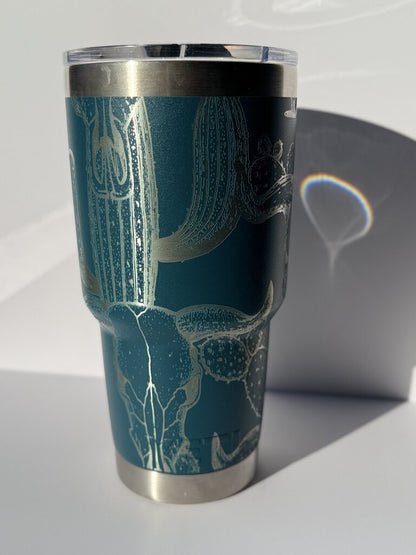 Cow Skull & Cactus Engraved 30oz Yeti