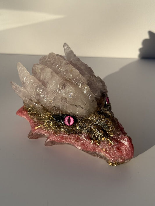 Rose Quartz Orgonite Dragon