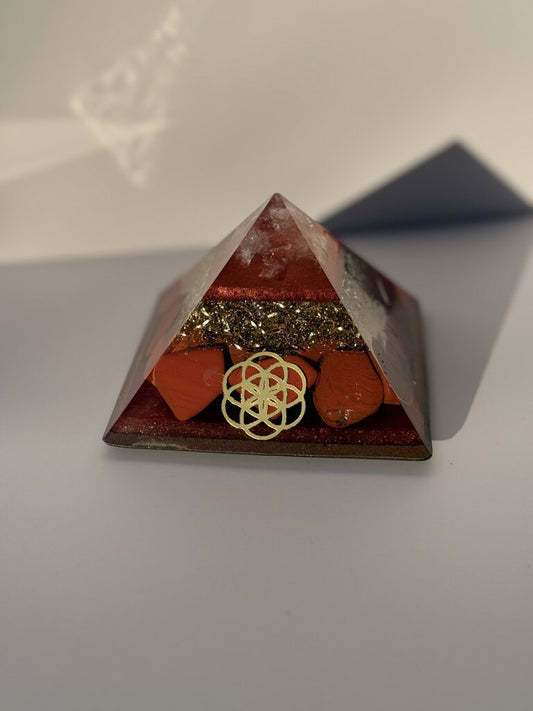 Red Jasper Orgonite Pyramid