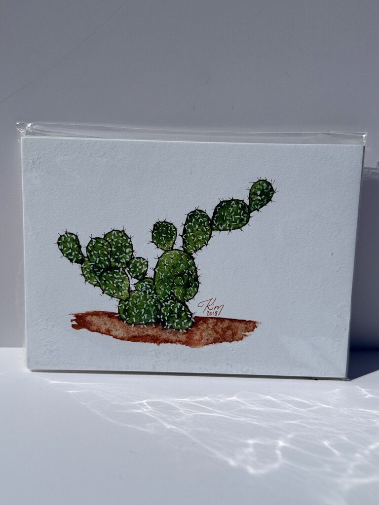 Prickly Pear Cactus Watercolor Print