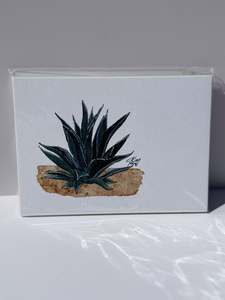 Blue Agave Watercolor Print