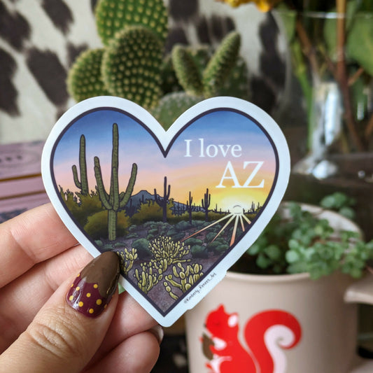 I Love AZ Heart Vinyl Sticker