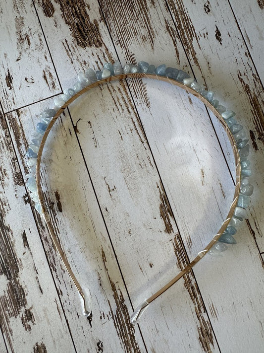 Aquamarine Crystal Headband