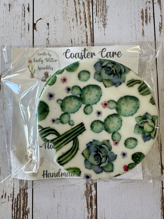 Succulent Car Coasters