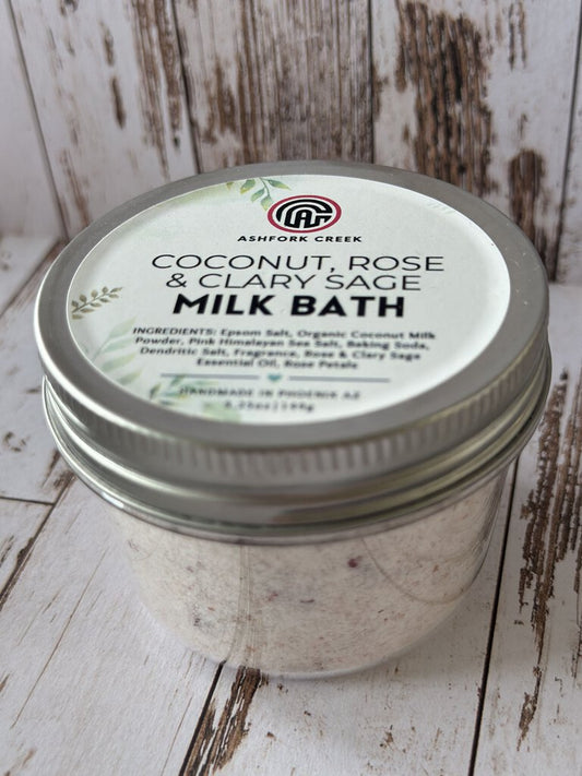 Coconut, Rose & Clary Sage Milk Bath