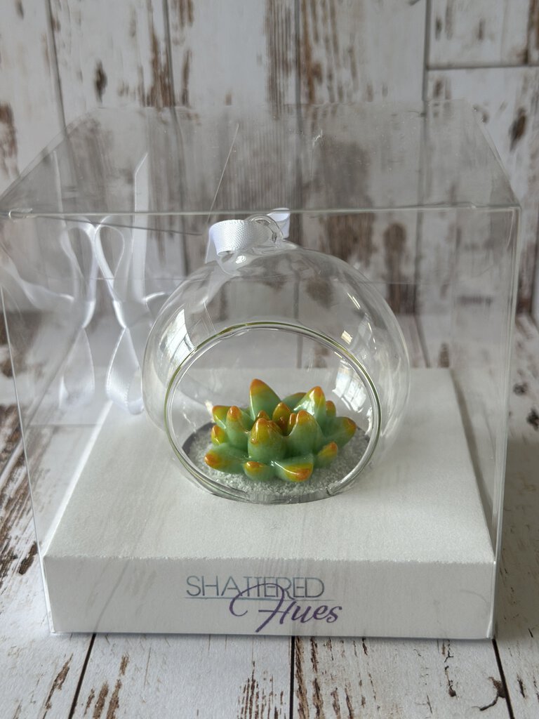 Glass Cactus Ornament