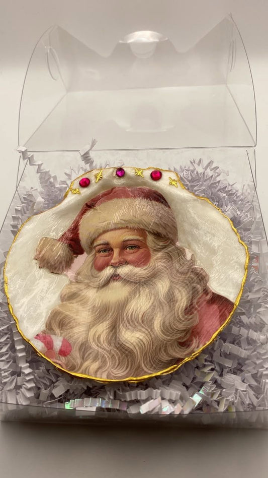 Vintage Santa Shell Trinket.jpg